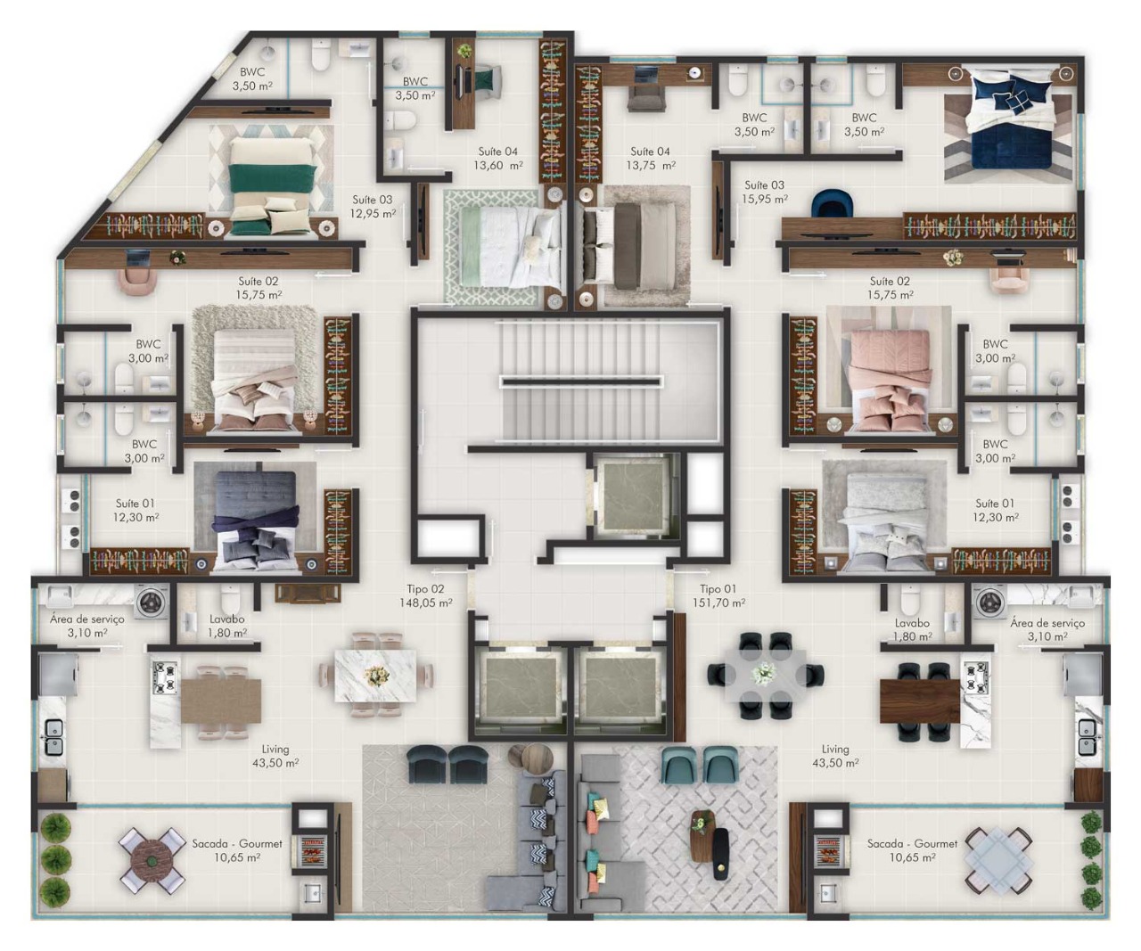 Apartamento, 4 quartos, 145 m² - Foto 14