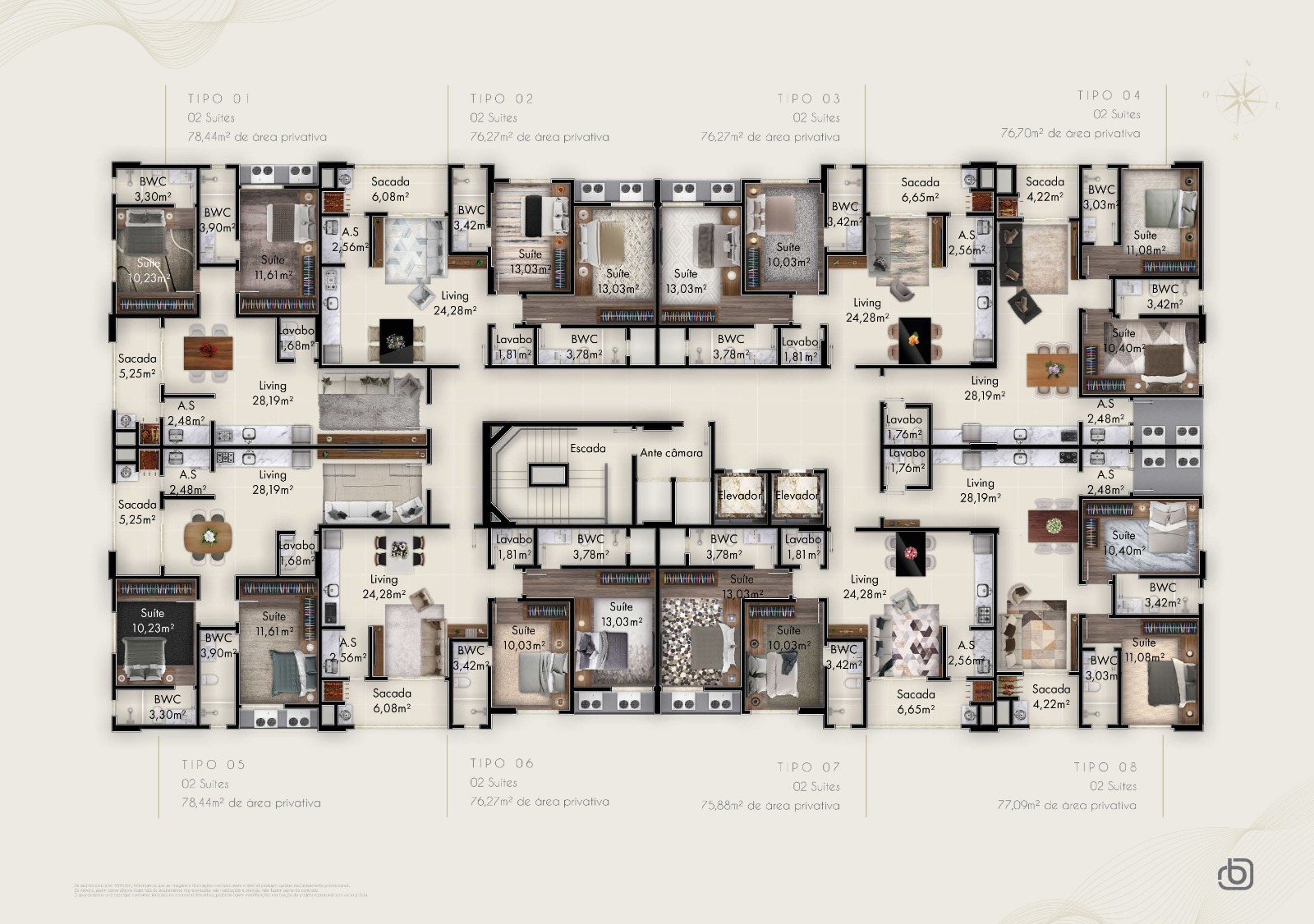 Apartamento, 2 quartos, 77 m² - Foto 10