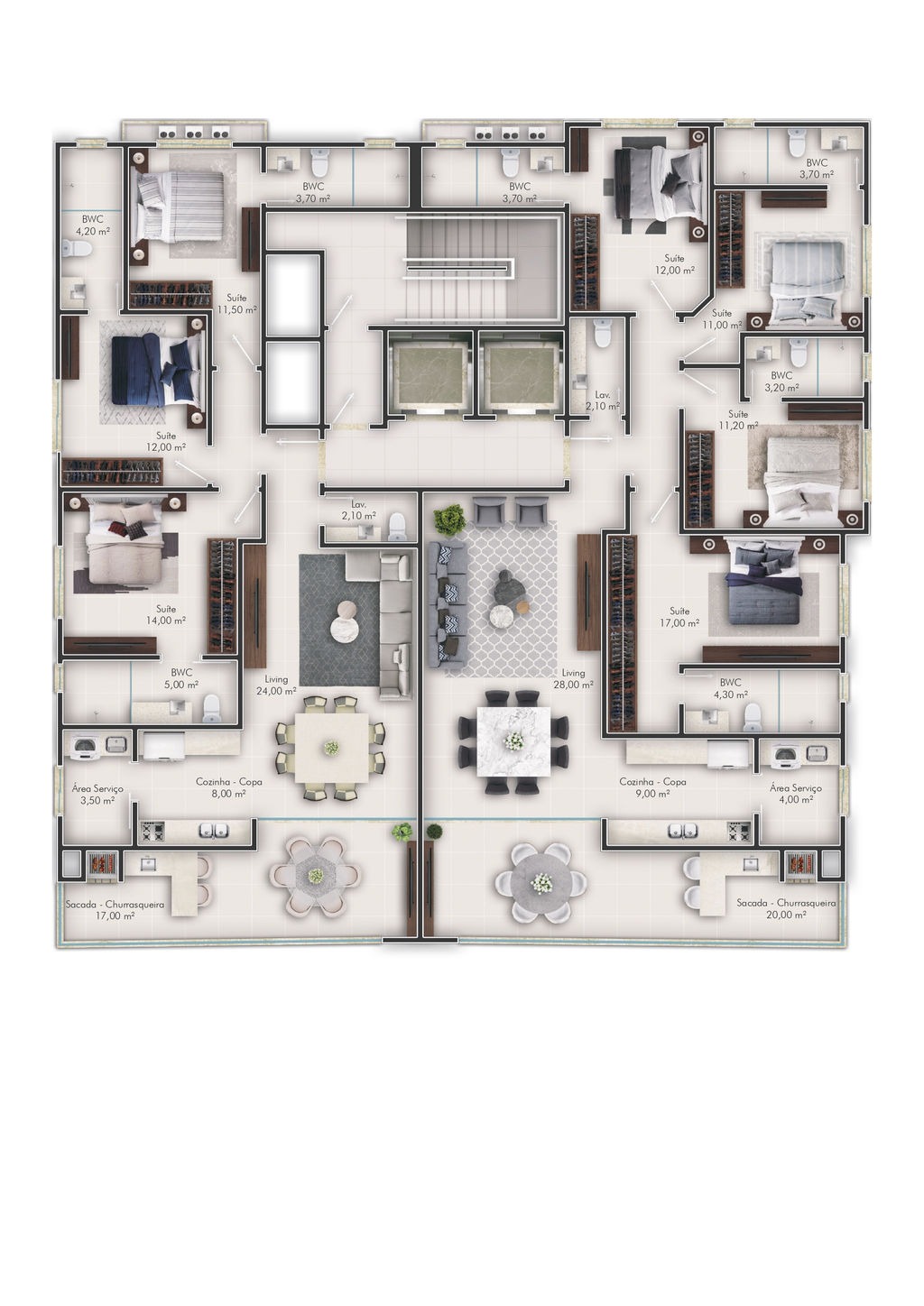 Apartamento, 4 quartos, 152 m² - Foto 14