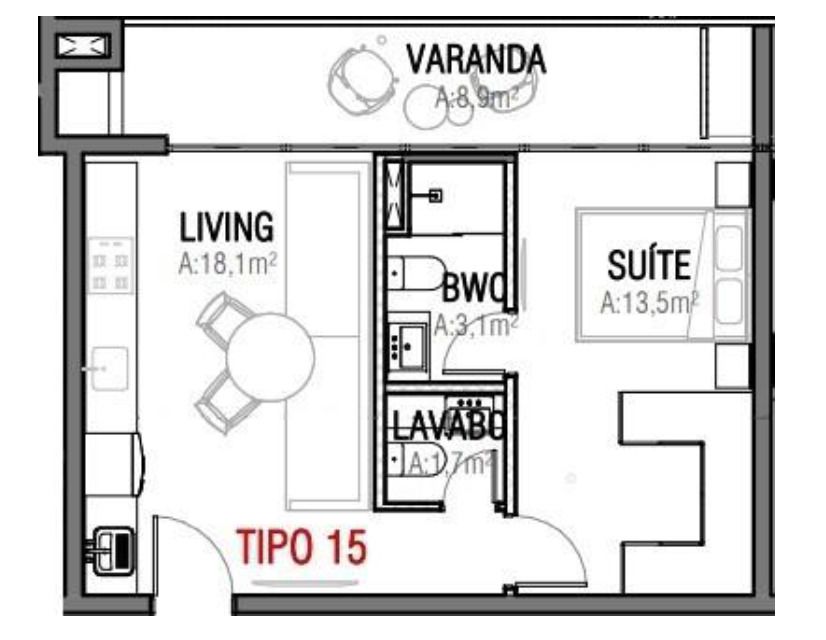 Apartamento, 1 quarto, 54 m² - Foto 18