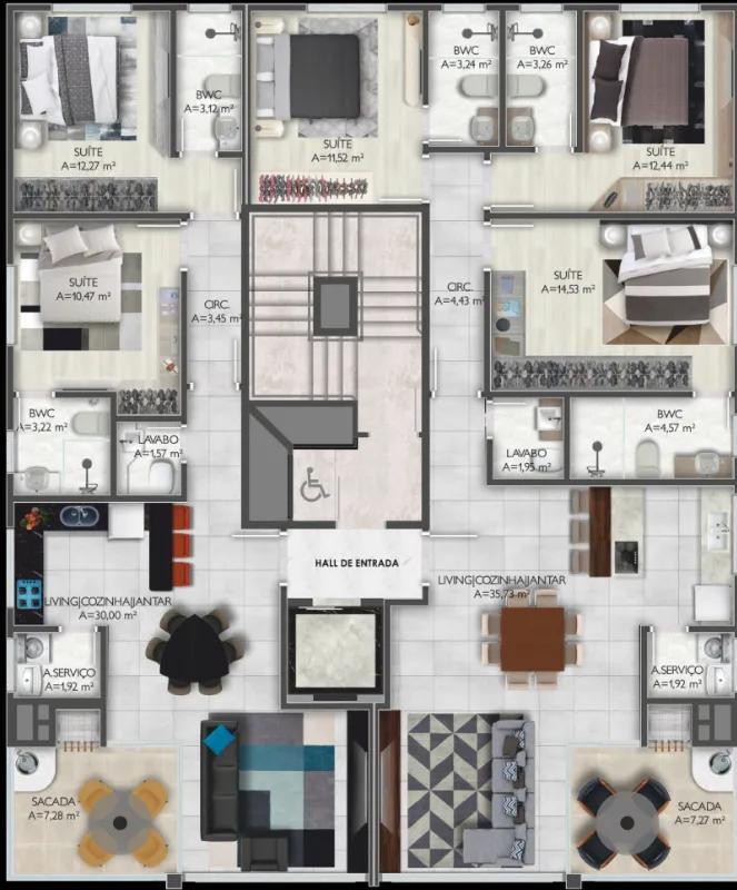 Apartamento, 3 quartos, 116 m² - Foto 14