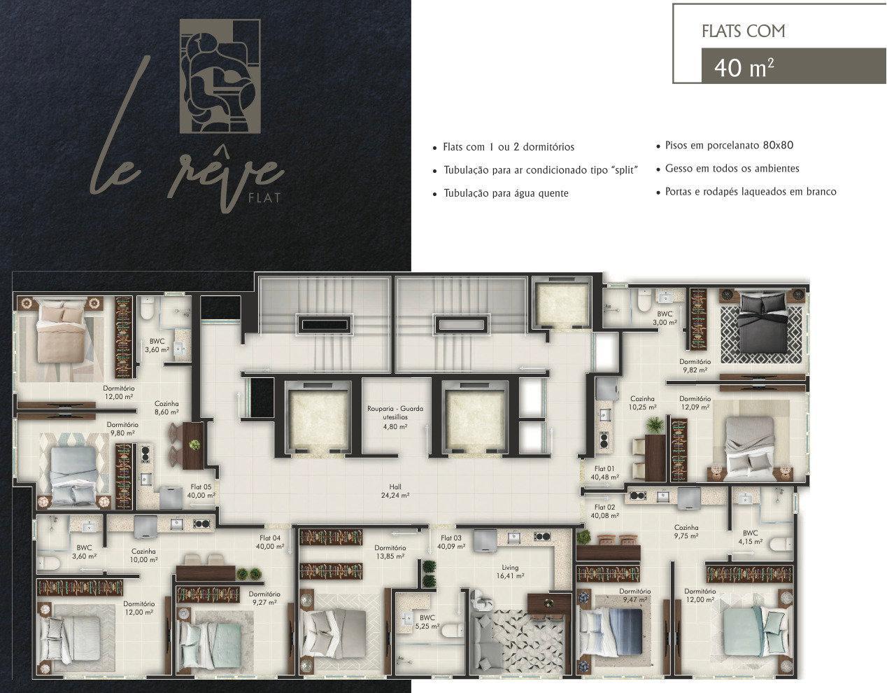 Flat/Apart Hotel, 2 quartos, 40 m² - Foto 6