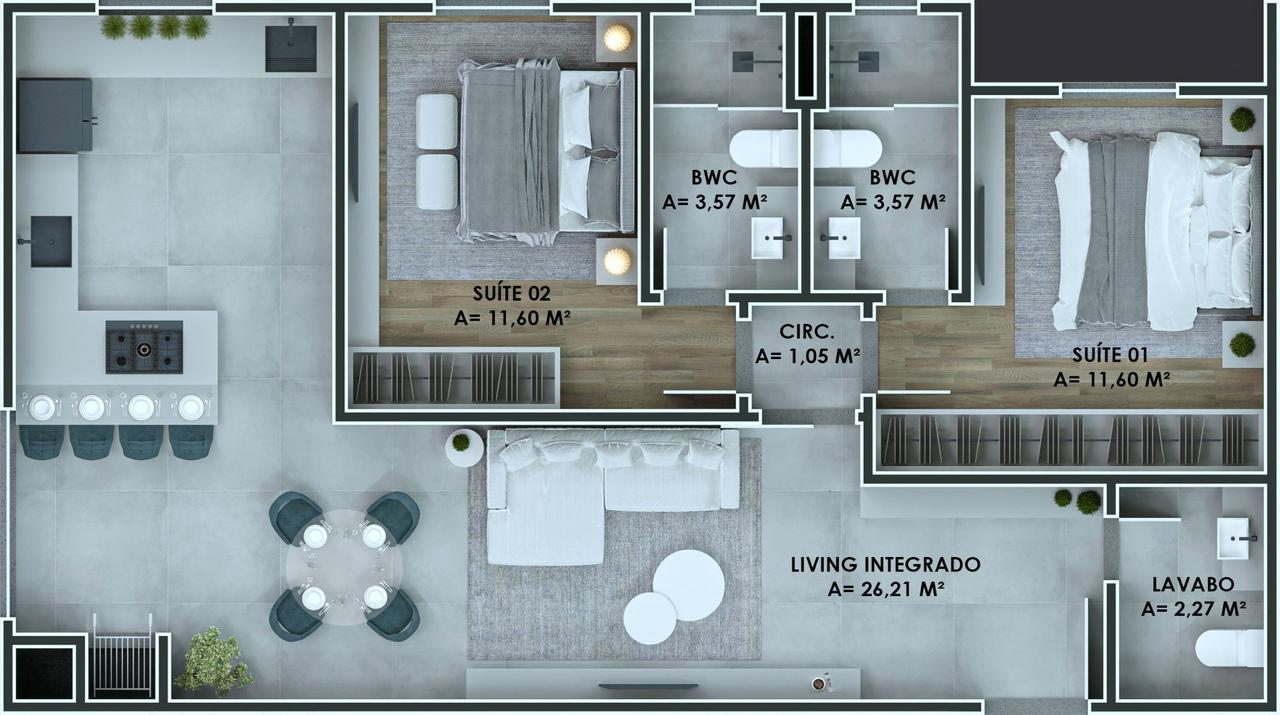 Apartamento, 2 quartos, 71 m² - Foto 13