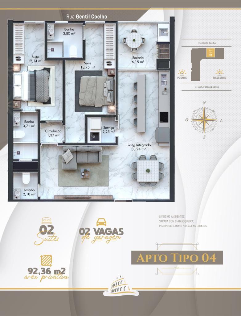Apartamento, 2 quartos, 92 m² - Foto 33