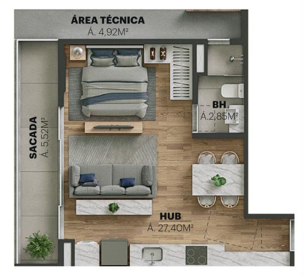 Flat/Apart Hotel, 1 quarto, 31 m² - Foto 18