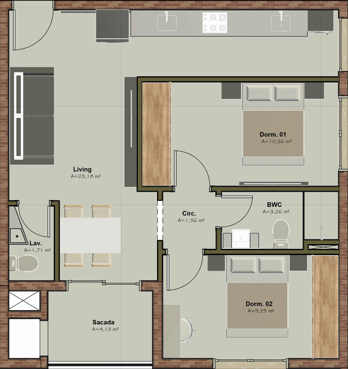 Apartamento, 2 quartos, 64 m² - Foto 5