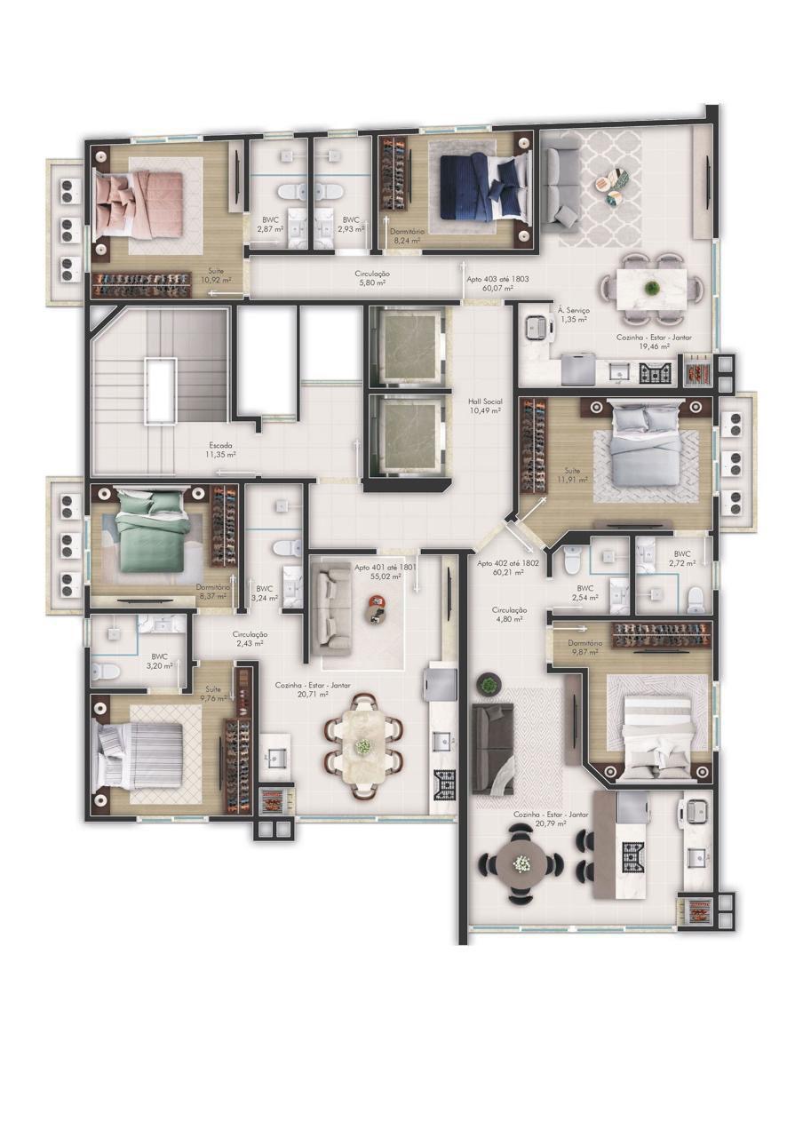 Apartamento, 2 quartos, 55 m² - Foto 15